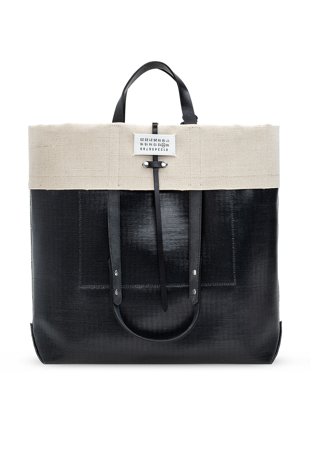 トートバッグ Maison Margiela Embroidered Canvas Shopping Bag Maison Margiela large logo-embroidered tote bag | REVERSIBLE